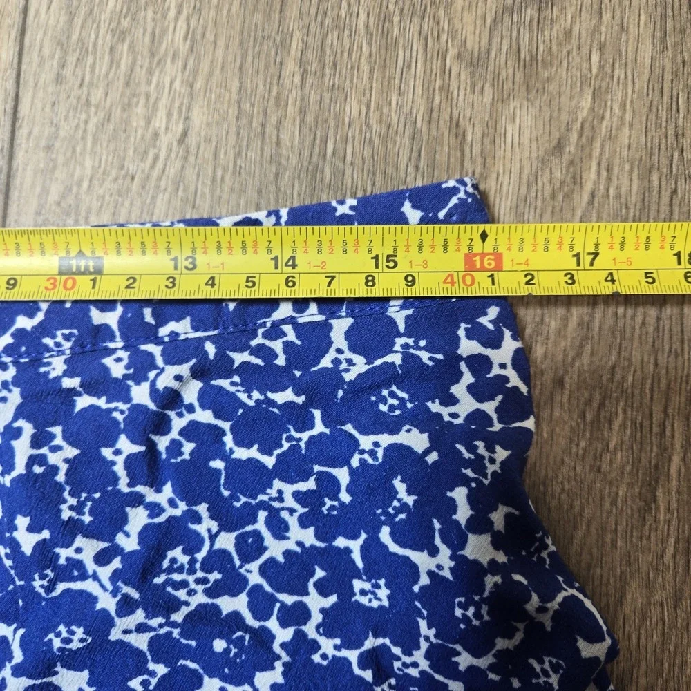 NWT Marine Layer Bonnie Mini Skirt‎ 14 Back Zip Closure White Blue Ditsy Floral